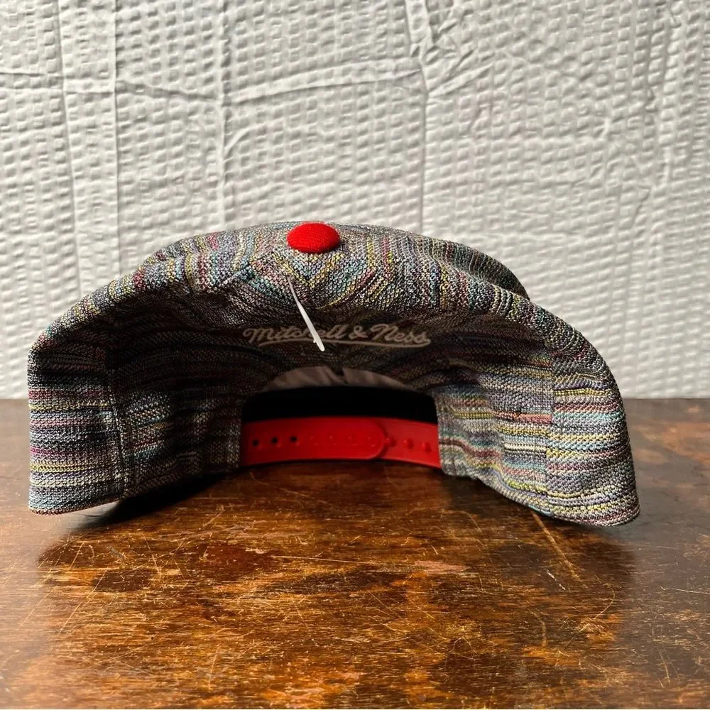 2015 Mitchell & Ness Chicago Bulls Multicolor Knit Crown Snap Back Hat Rare